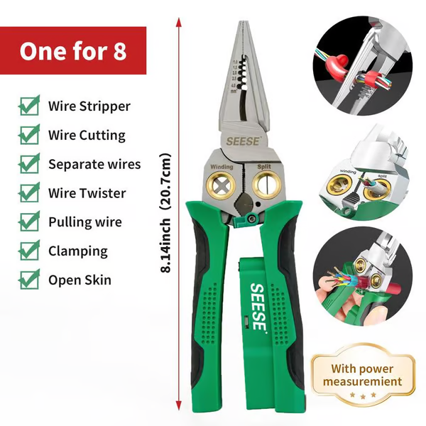 8 in 1 Wire Stripper Twister for Cutting and Pulling Wires