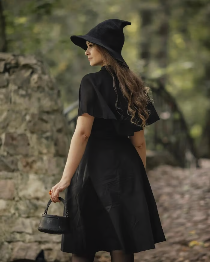 š„Last Day 49% OFFš»Women Gothic Knitting Black Wizard Hat