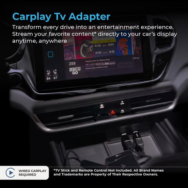 AutoSky TV Adapter + HDMI to USB-C Cable Bundle - Adapter which allows TV Sticks on your vehicle's infotainment system