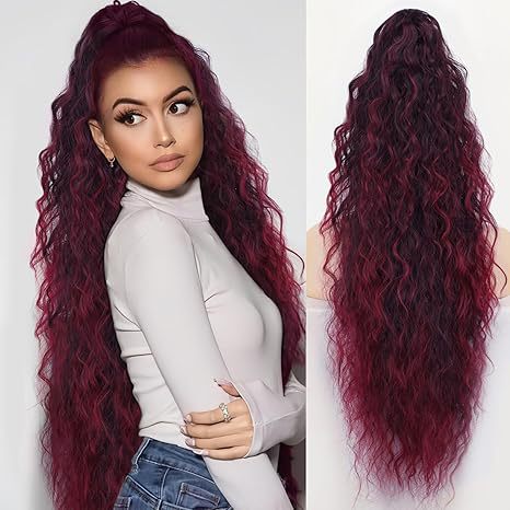 🩷LAST DAY PROMOTION - 50%OFF😍Curly Wavy Frizzy Hair Extension with Ponytail
