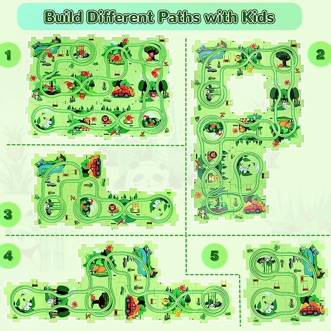 🚗Summer Hot Sales - 49% OFF🔥Children's Educational Puzzle Track Car Play Set🧩