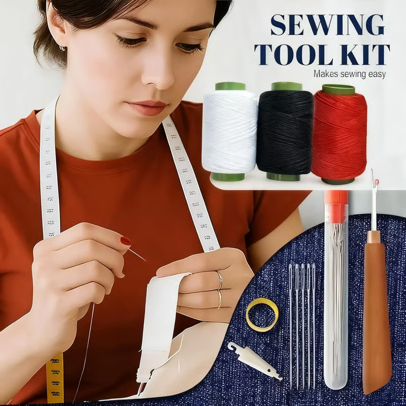 🔥34PCS Durable Big Eye Needles Set – Ideal for Sewing, Embroidery & Repairs