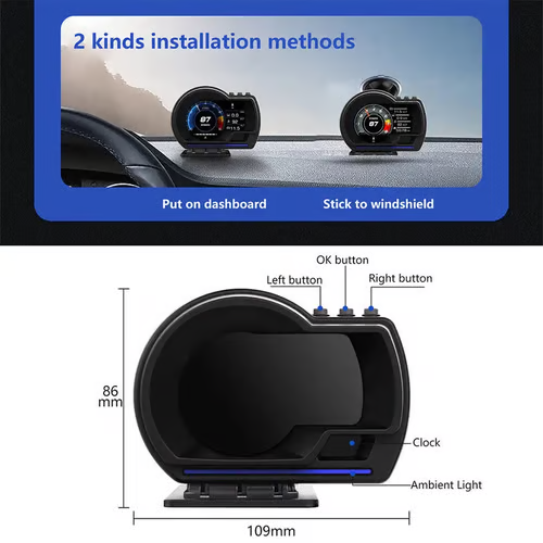 Car OBD2+GPS Head Up Digital Display Gauge Speedometer (FREE SHIPPING)