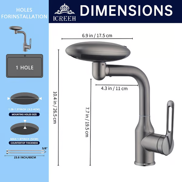 Innovative 4-in-1 Rotatable Multi-mode Faucet