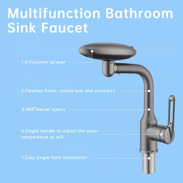 Innovative 4-in-1 Rotatable Multi-mode Faucet