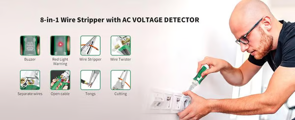 8 in 1 Wire Stripper Twister for Cutting and Pulling Wires