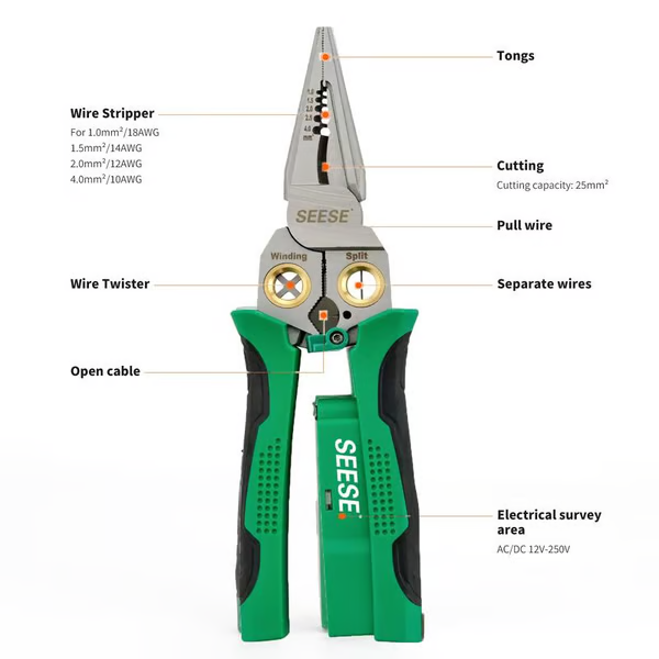 8 in 1 Wire Stripper Twister for Cutting and Pulling Wires