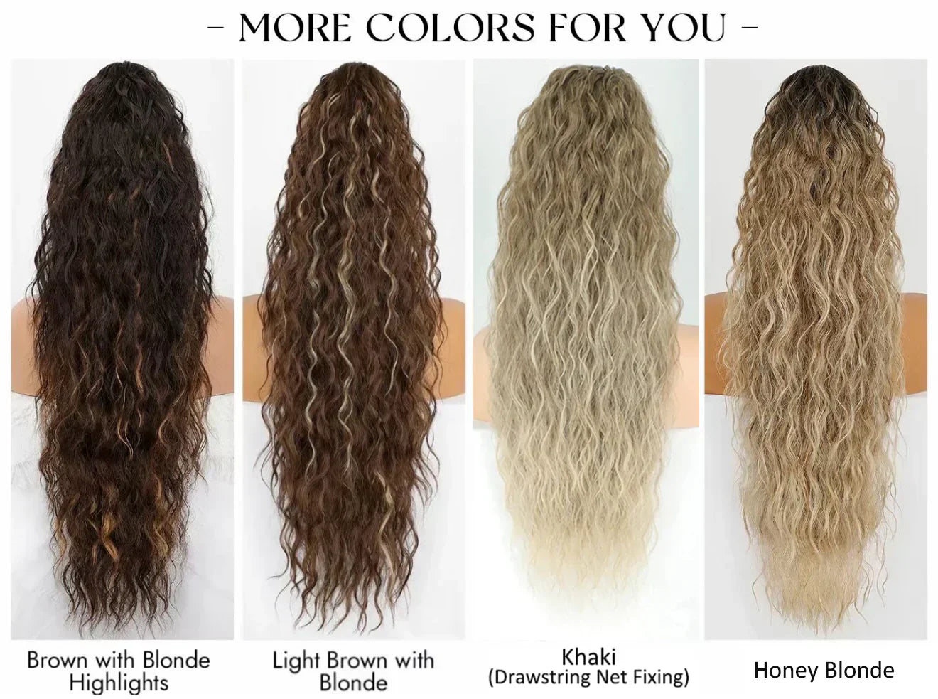 🩷LAST DAY PROMOTION - 50%OFF😍Curly Wavy Frizzy Hair Extension with Ponytail