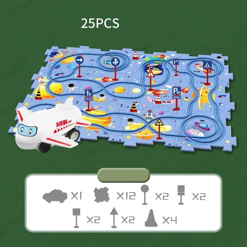🚗Summer Hot Sales - 49% OFF🔥Children's Educational Puzzle Track Car Play Set🧩
