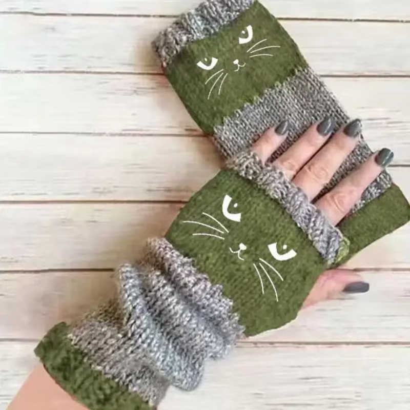 šLast Day Promotion 49% OFFš± Cute Womenās Knitted Cat Gloves ā For Warm Hands & Free Fingersš§¶