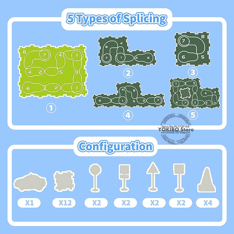 🚗Summer Hot Sales - 49% OFF🔥Children's Educational Puzzle Track Car Play Set🧩
