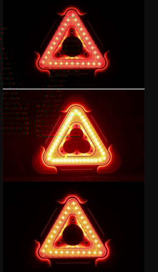 🔥2025 New Arrival🔥 2-IN-1 Solar Emergency Triangle Warning Light at the Roadside
