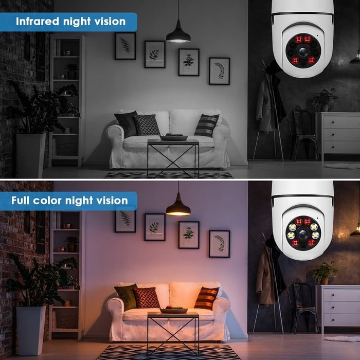 š„Hot-sellingš„Hawkray 4MP Smart AI Light Bulb Camera with 911 Alarm Monitoring & Full Color Night Vision