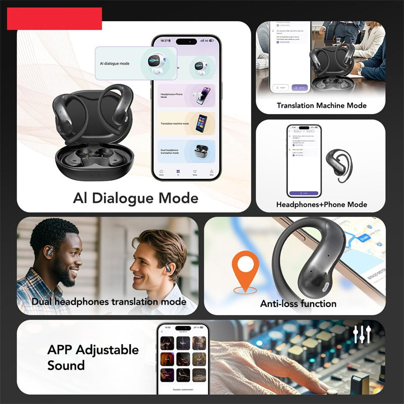 AI Language Translator Earbuds with Noise Reduction