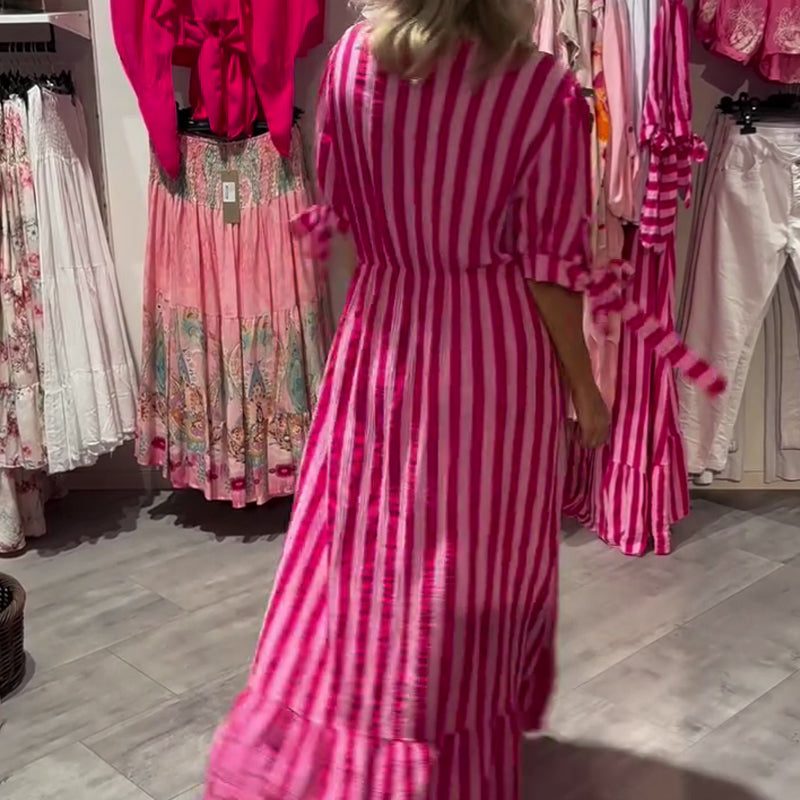 Women’s Casual Striped V-Neck Dress
