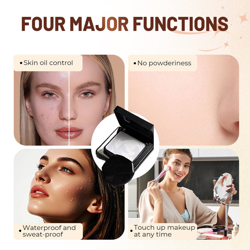 Waterproof Long-Lasting Makeup Setting Powder Compact
