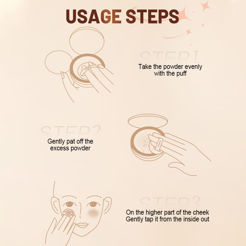 Waterproof Long-Lasting Makeup Setting Powder Compact