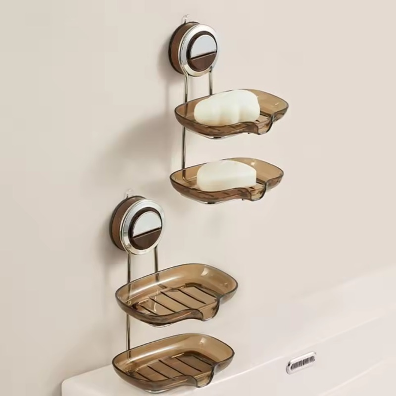 Wall-Mounted Suction Cup Soap Holder