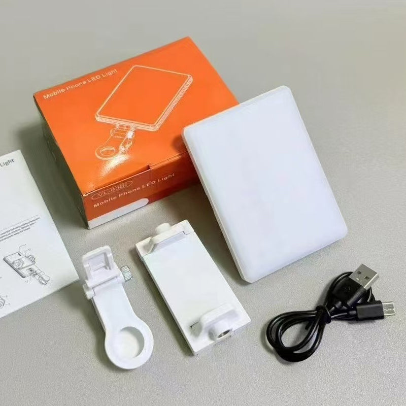 Compact Adjustable Color-Temperature Clip-On Selfie Light