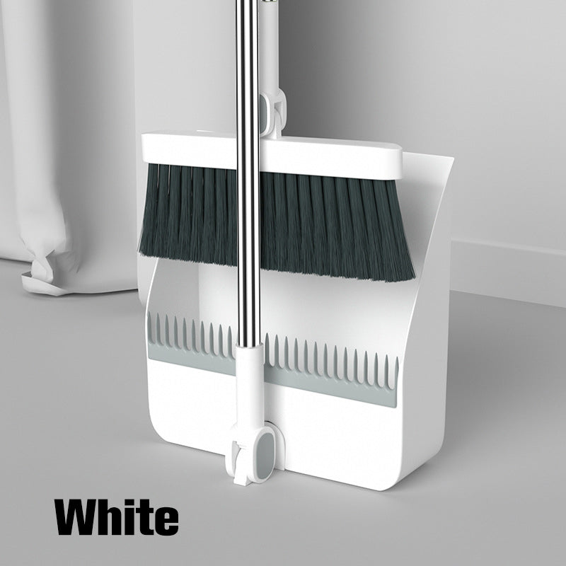 Stand-Up Dustpan Set with 180° Rotating Broom