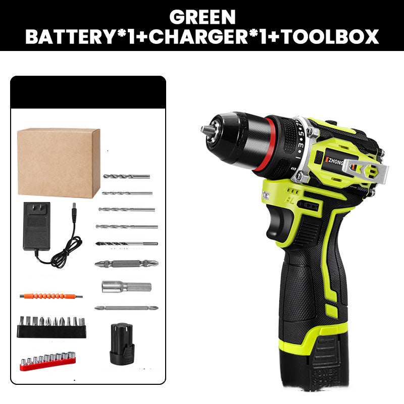 Brushless Electric Cordless Drill with Battery & Charger