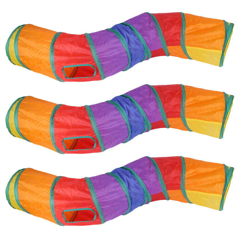 Colorful Collapsible Cat Tunnel