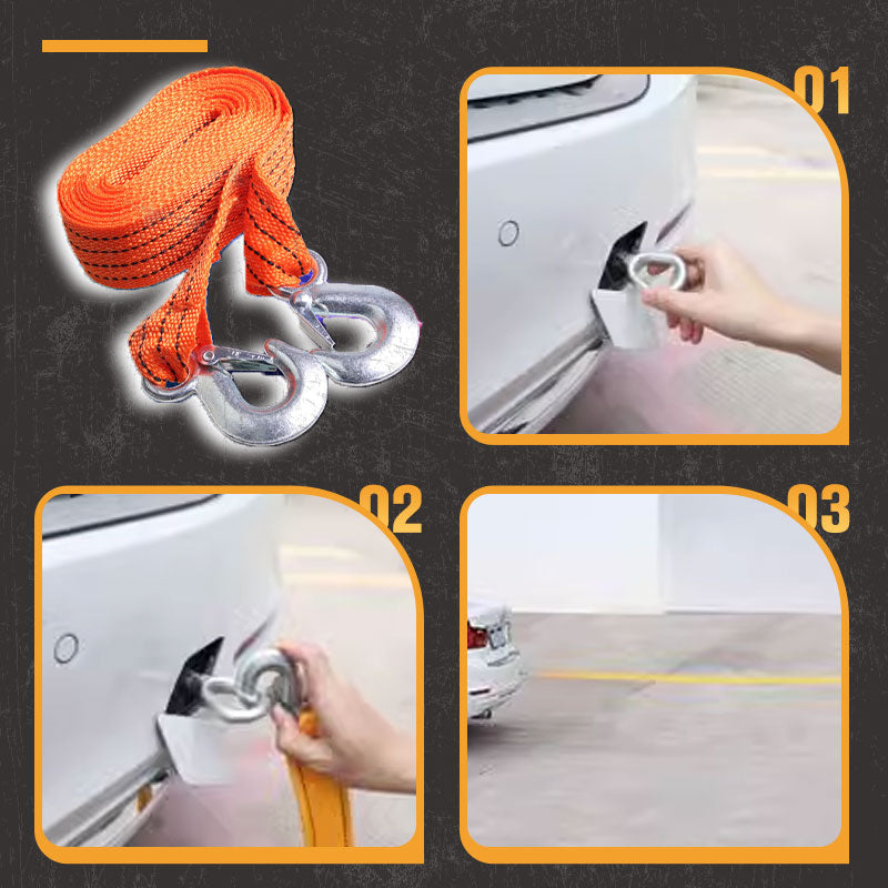 🧰 3-Ton Heavy-Duty Tow Strap – Reliable Vehicle Recovery When You Need It 🚗
