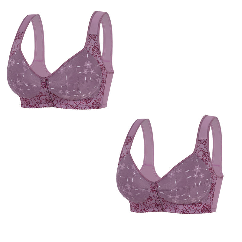 Wire-Free Support Bra with Wide Straps