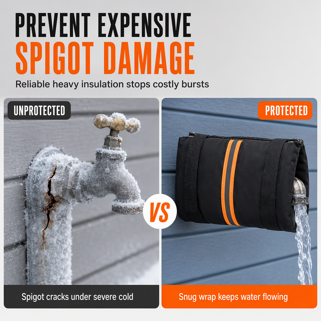 Outdoor Faucet Cover for Winter Freeze Protection