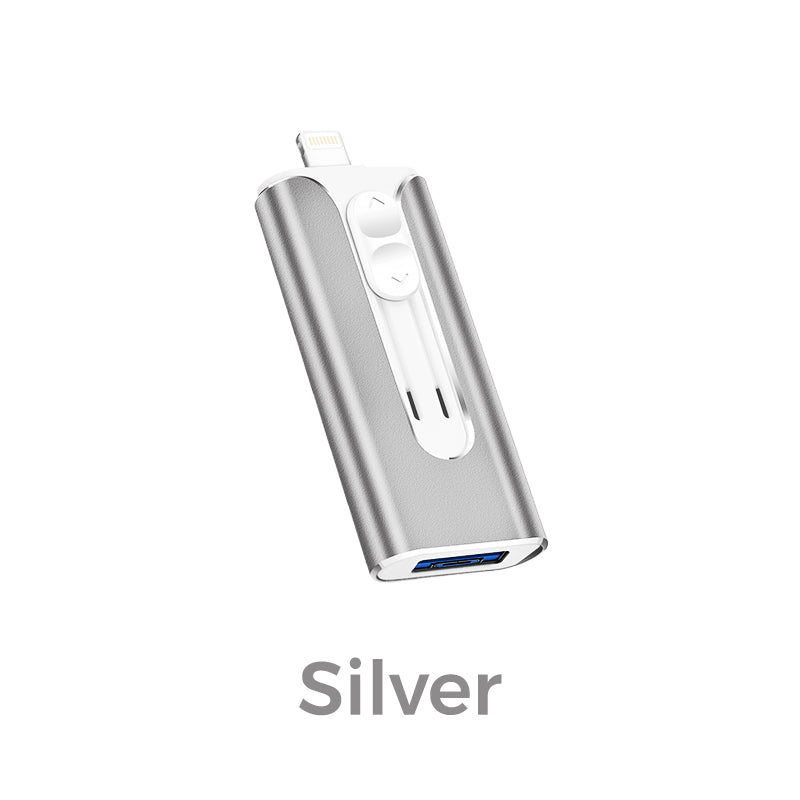 🔥Clearance sale: 80% off🔥64GB Micro USB + MFi Certified Lightning + 8 Pin + USB 3.0 ⚡4 in1 Flash Drive for iPhone/iPad/Android/PC⚡