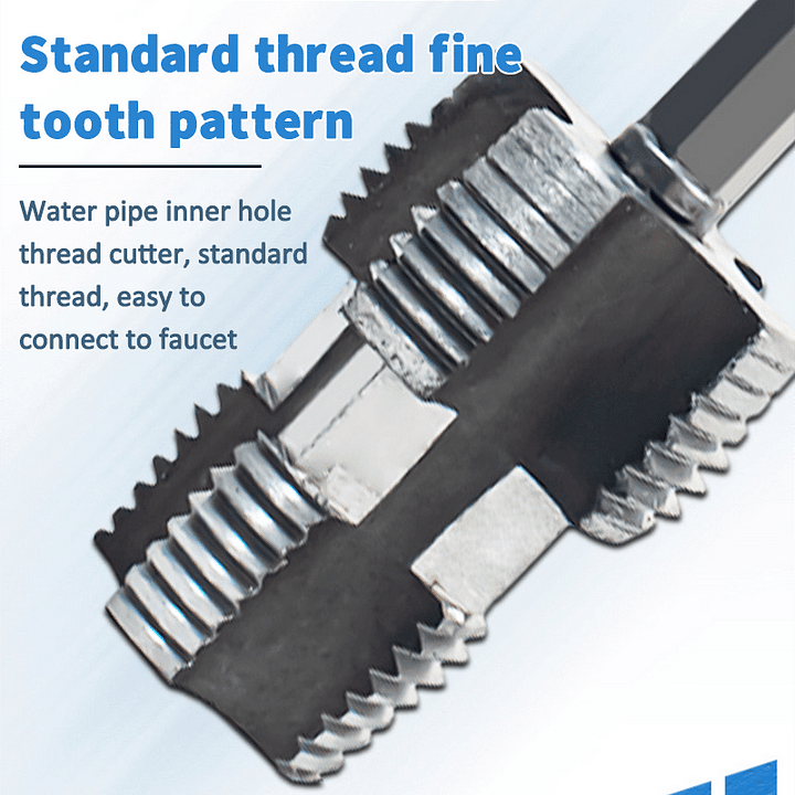 🔩✨Electric Drill Compatible PVC Pipe Threader Kit with Various Die Sizes🔥