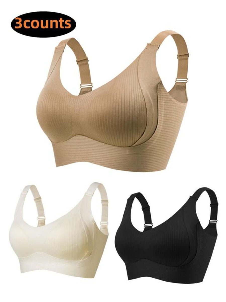 🎁 🔥Super Firming Wire-Free Full Cup Bra All-Day Comfort No More Sagging (3-Pack Value Set)