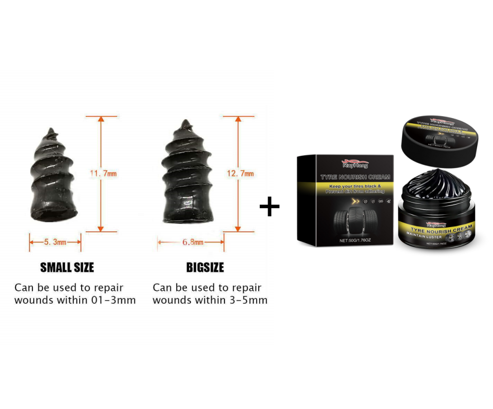 🔧 50% OFF NOW! 🚗 Vacuum Tire Mending Nail – Lossless & Efficient, Perfect Sealing & Easy to Operate – No Tire Disassembly Needed ✨