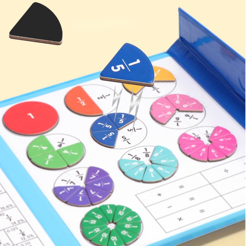 🔥LAST DAY SALE 49% OFF🏅Educational Magnetic Book Fraction Puzzle