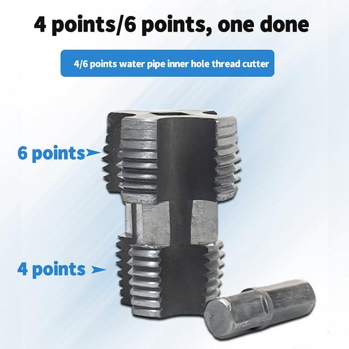 🔩✨Electric Drill Compatible PVC Pipe Threader Kit with Various Die Sizes🔥