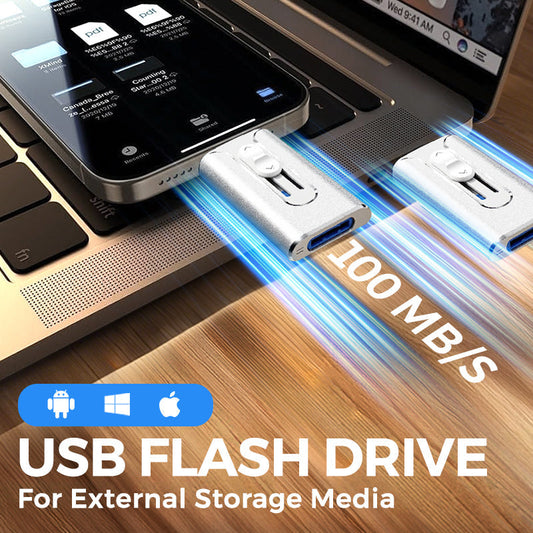🔥Clearance sale: 80% off🔥64GB Micro USB + MFi Certified Lightning + 8 Pin + USB 3.0 ⚡4 in1 Flash Drive for iPhone/iPad/Android/PC⚡