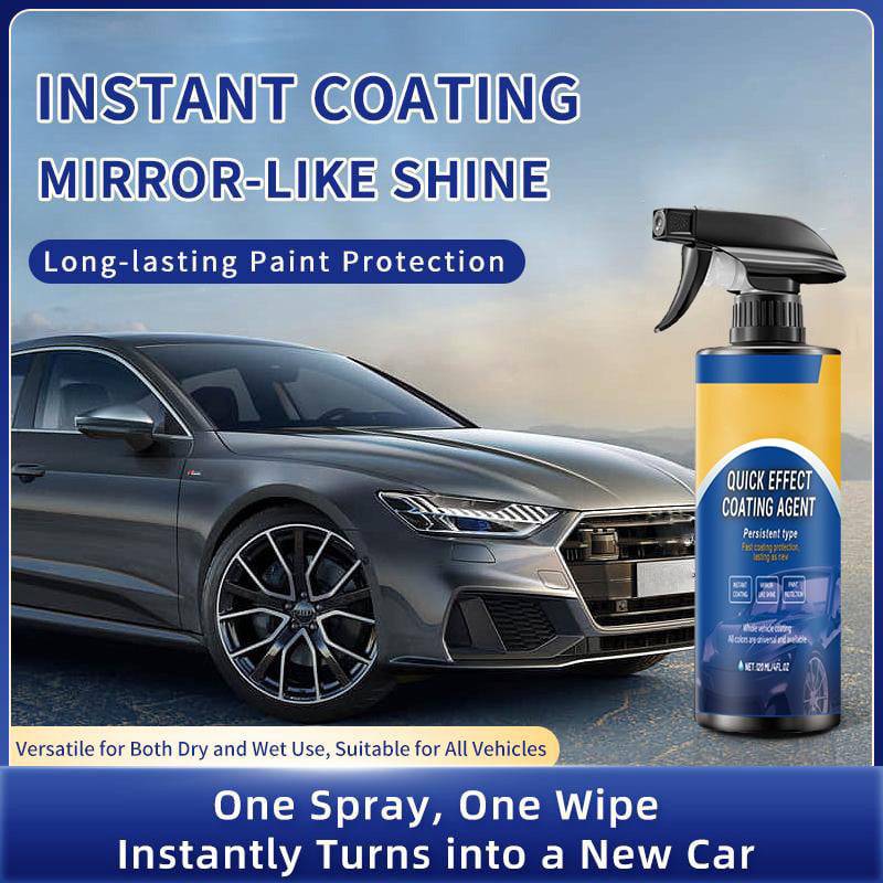 🚗 50% OFF! ✨Quick Acting Car Coating Agent Spray, Instant Mirror Shine Long Lasting Paint Protection Spray, Free Cleaning Towel Included
