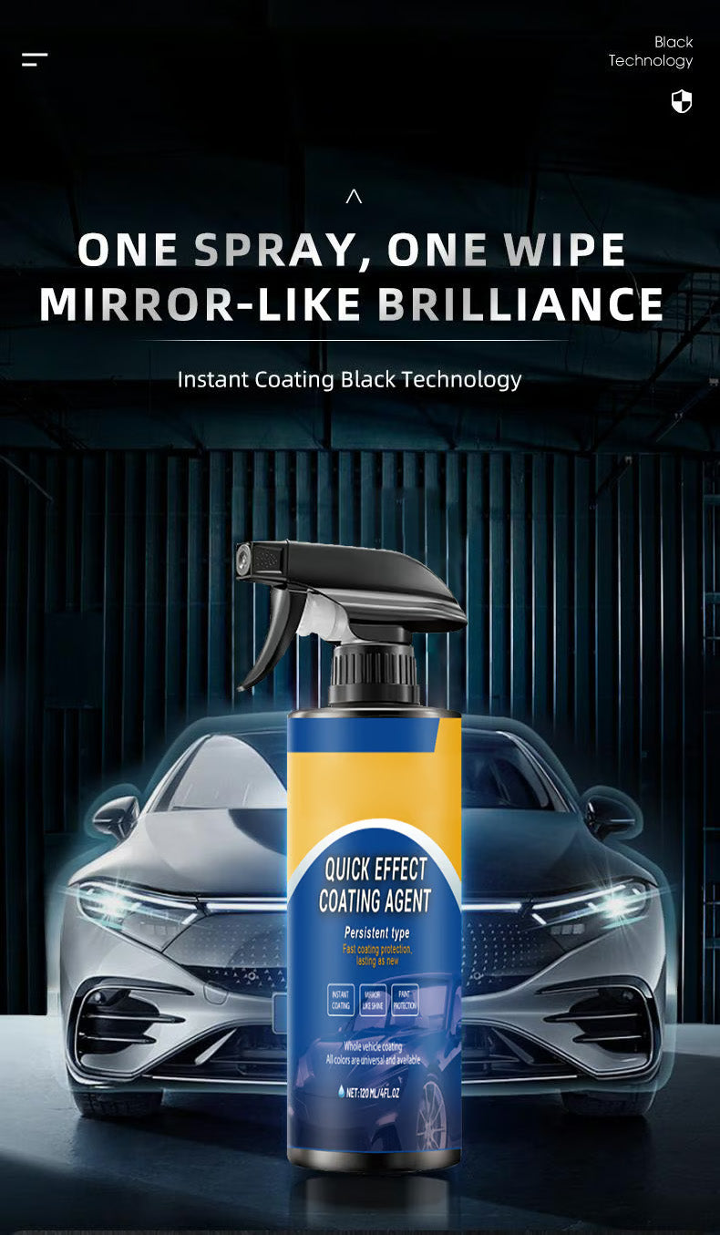 🚗 50% OFF! ✨Quick Acting Car Coating Agent Spray, Instant Mirror Shine Long Lasting Paint Protection Spray, Free Cleaning Towel Included