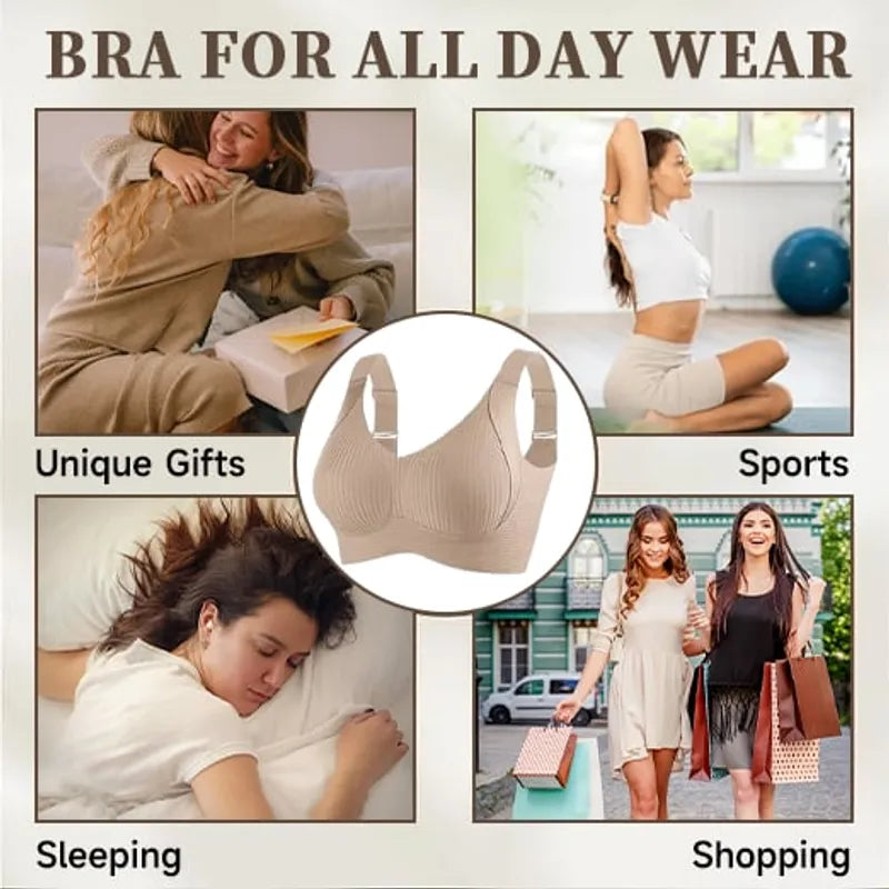 🎁 🔥Super Firming Wire-Free Full Cup Bra All-Day Comfort No More Sagging (3-Pack Value Set)