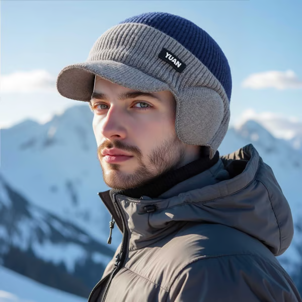 🎁 The Perfect Christmas Gift for Him: Winter Knitted Earflap Hat - Ultimate Cold Protection & Style🧢