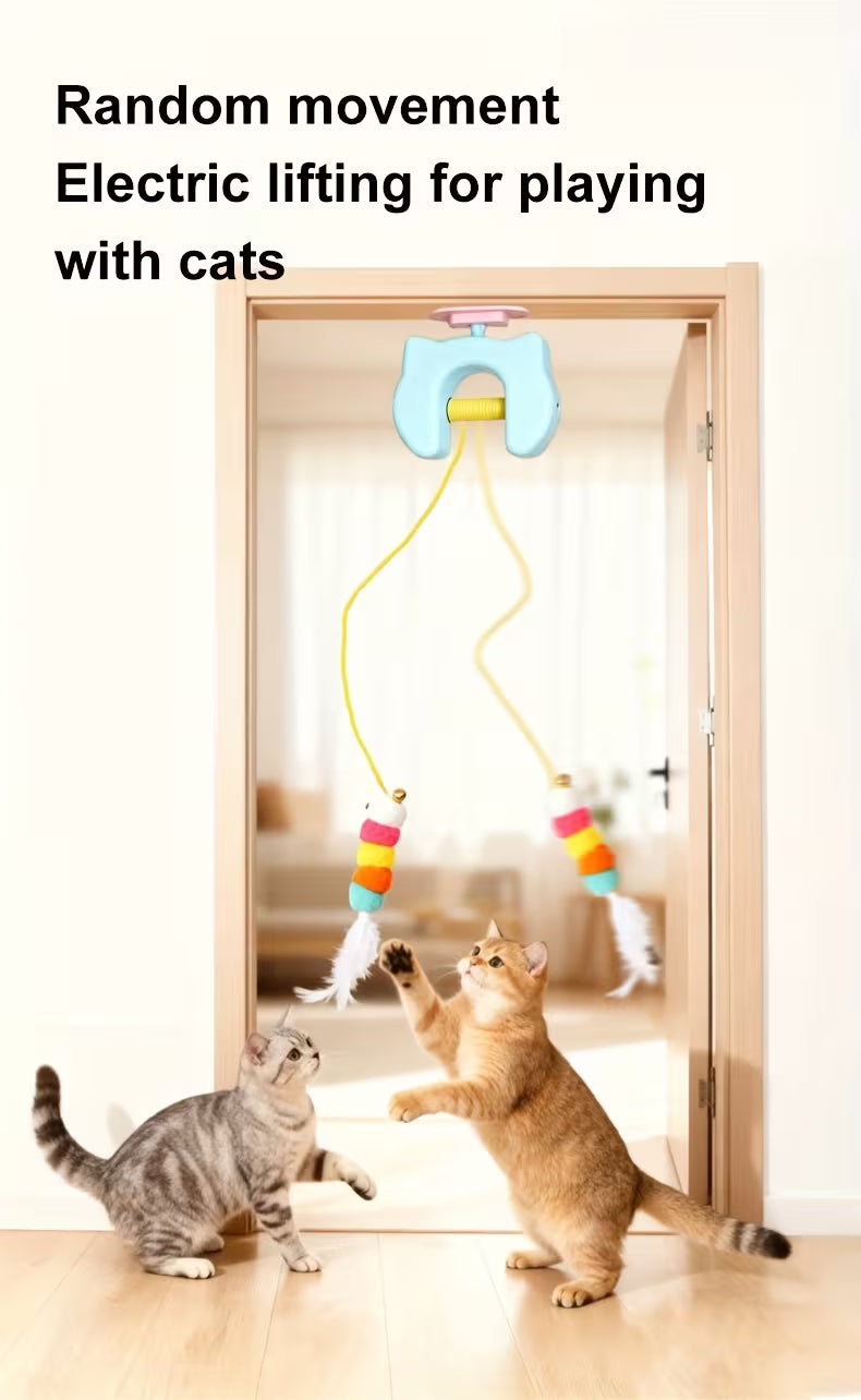 🐱 New Electric Smart Hanging Cat Toy – Retractable & Motion Sensor, Interactive Fun for Fitness & Boredom Relief 🧶⚡💫