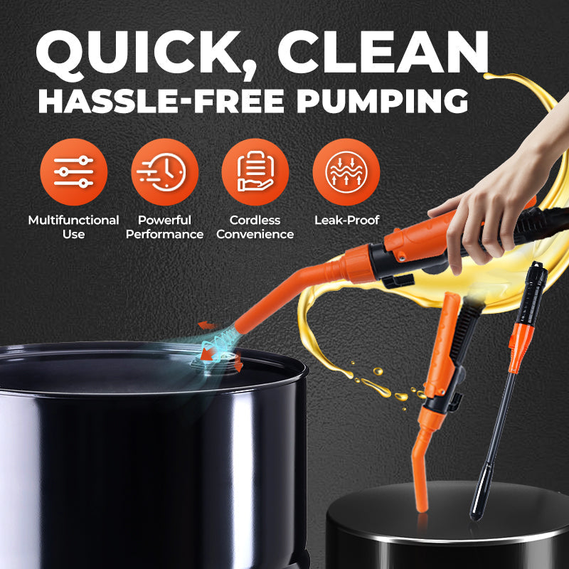 Battery Powered Liquid Transfer Pump - Fast & Safe Siphoning for Fuel, Water & Oils with Auto-Stop Function ⛽🔋