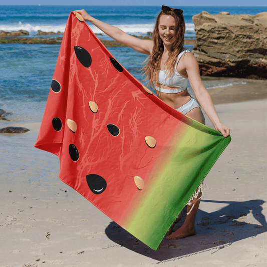2-in-1 Convertible Beach Towel & Drawstring Backpack