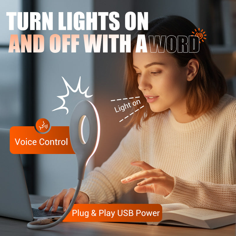 High-tech voice-activated USB LED lamp⚡👑