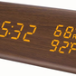 Wooden Alarm Clock WIth Temperature Humidity Sensor