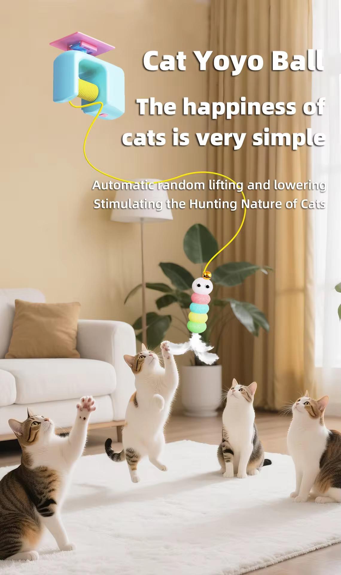 🐱 New Electric Smart Hanging Cat Toy – Retractable & Motion Sensor, Interactive Fun for Fitness & Boredom Relief 🧶⚡💫