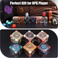 2025 New DND Fidget Spinner DICE: 7-in-1 Metal DND Dice Cube – 6-Sided Rotating Polyhedral Dice, Tabletop RPG Accessory for DMs and Player