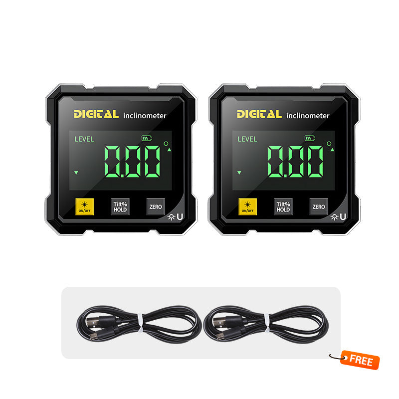 📐 50% OFF NOW! 🔥 4-Side Magnetic Digital Angle Gauge - Laser Precision & Multi-Surface Use, Perfect for Woodworking and Construction ✨