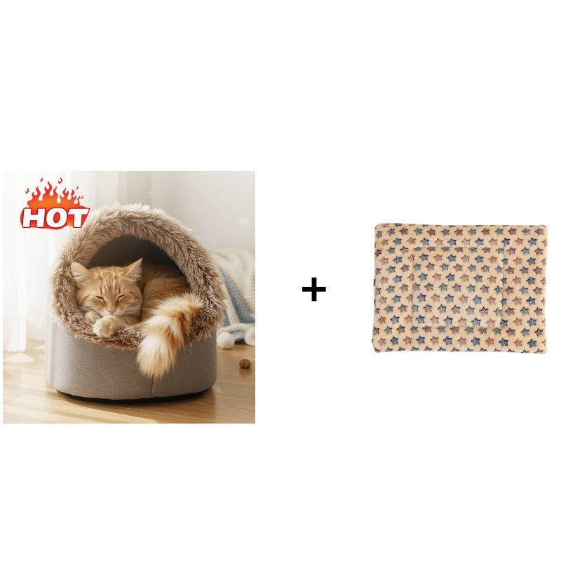 💥Hot sale 🐾OFFWinter Warm Pet Cave Bed