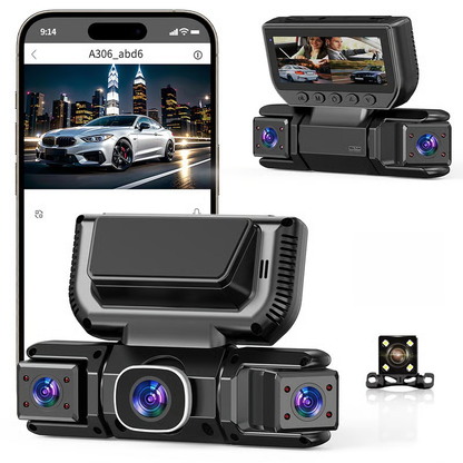 360° Car DVR WiFi 4Channels Dash Cam Video Recorder(SD card is not included)